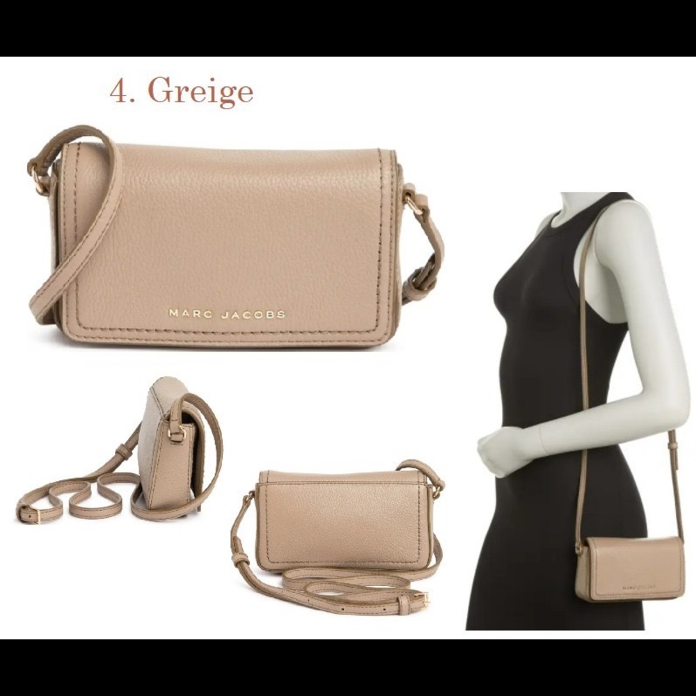 Marc Jacobs Groove Leather Mini Bag in Greige